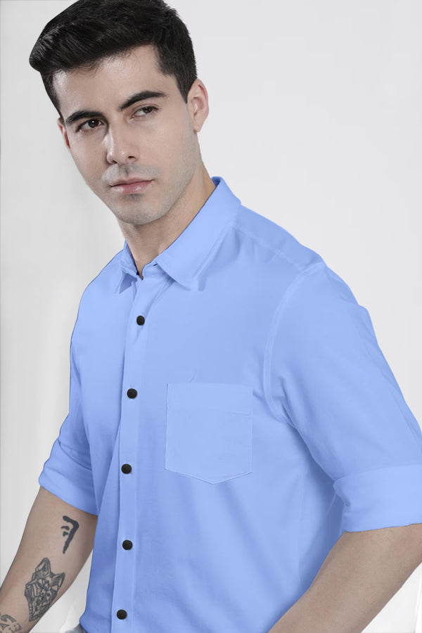 Sky Blue Plain Shirt