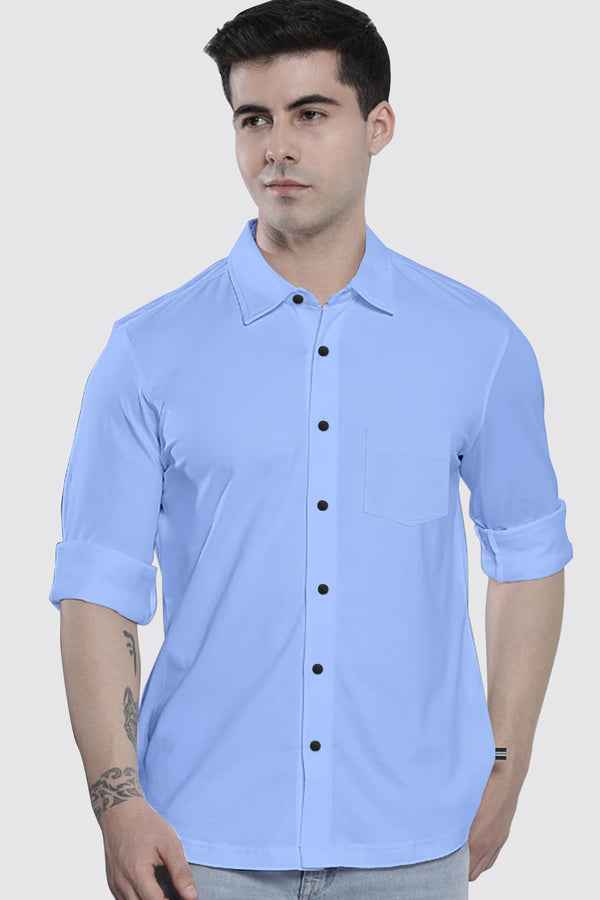 Sky Blue Plain Shirt