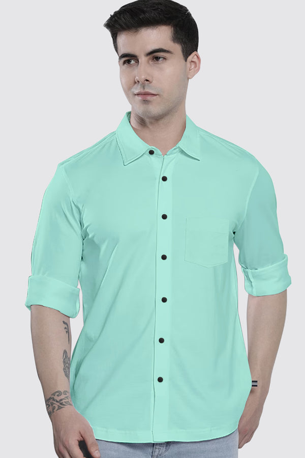 Aqua Green Plain Shirt