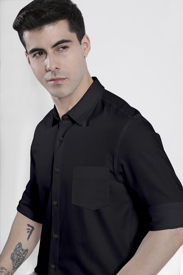 Black Plain Shirt