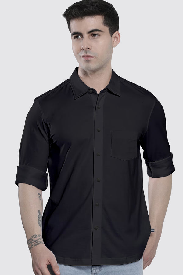 Black Plain Shirt