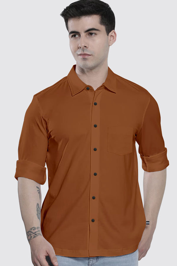 Copper Brown Plain Shirt