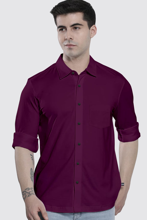 Maroon Red Plain Shirt