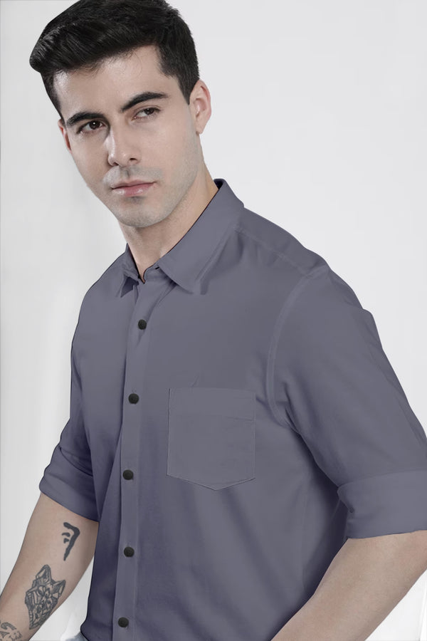 Dark Grey Plain Shirt