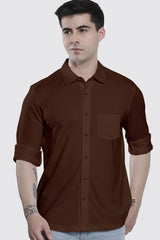 Dark Brown Plain Shirt