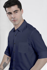 Navy Blue Plain Shirt