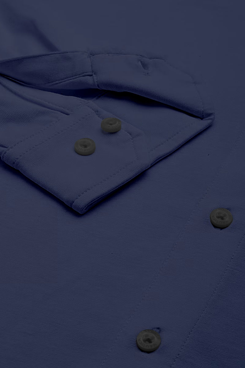 Navy Blue Plain Shirt