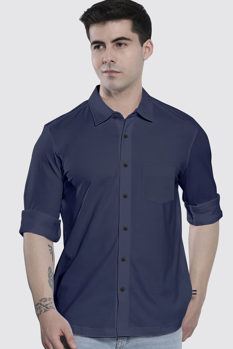 Navy Blue Plain Shirt