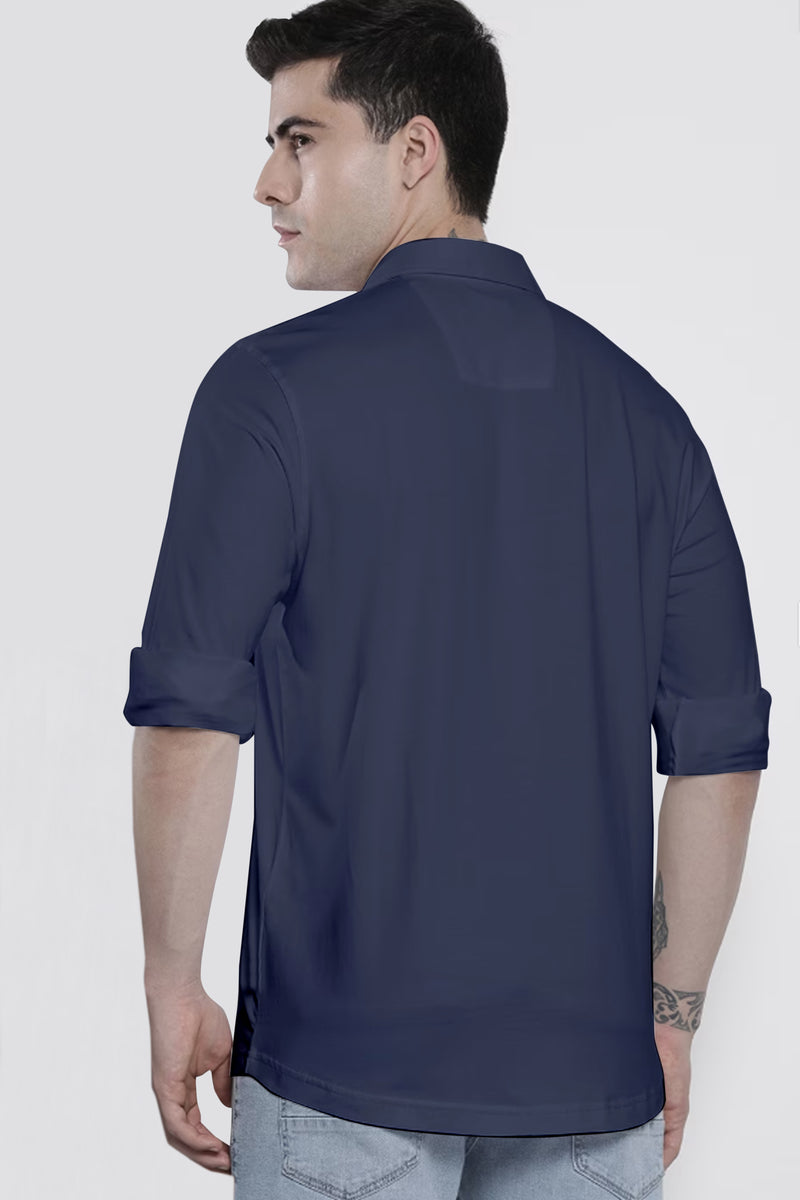 Navy Blue Plain Shirt