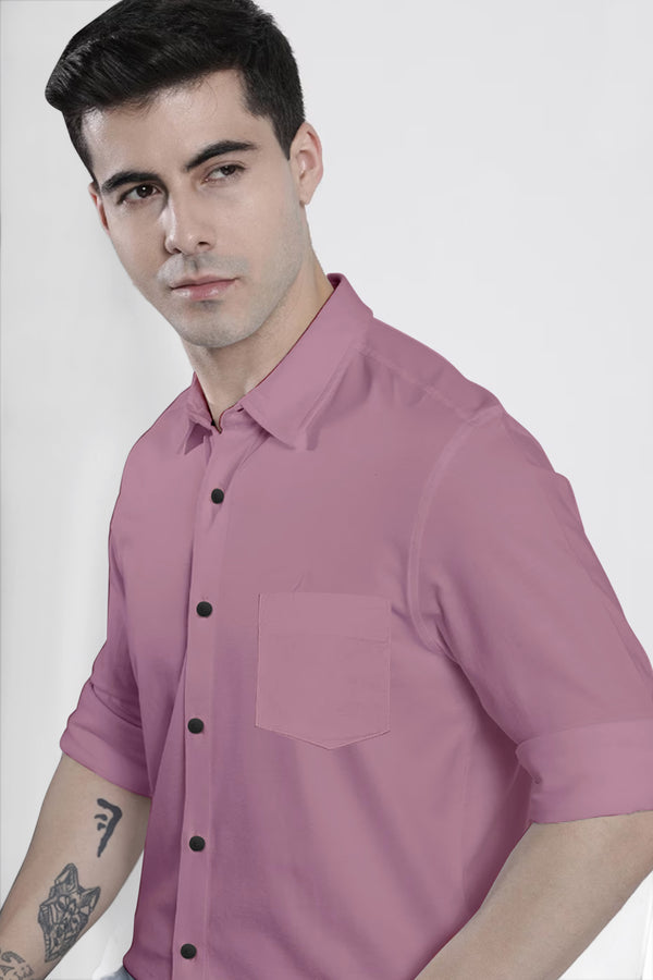 Petal Pink Plain Shirt