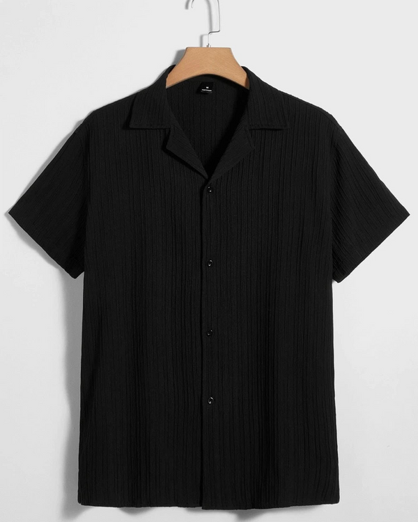 Pleasant Black Seersucker Shirt