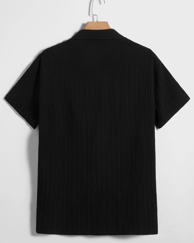 Pleasant Black Seersucker Shirt