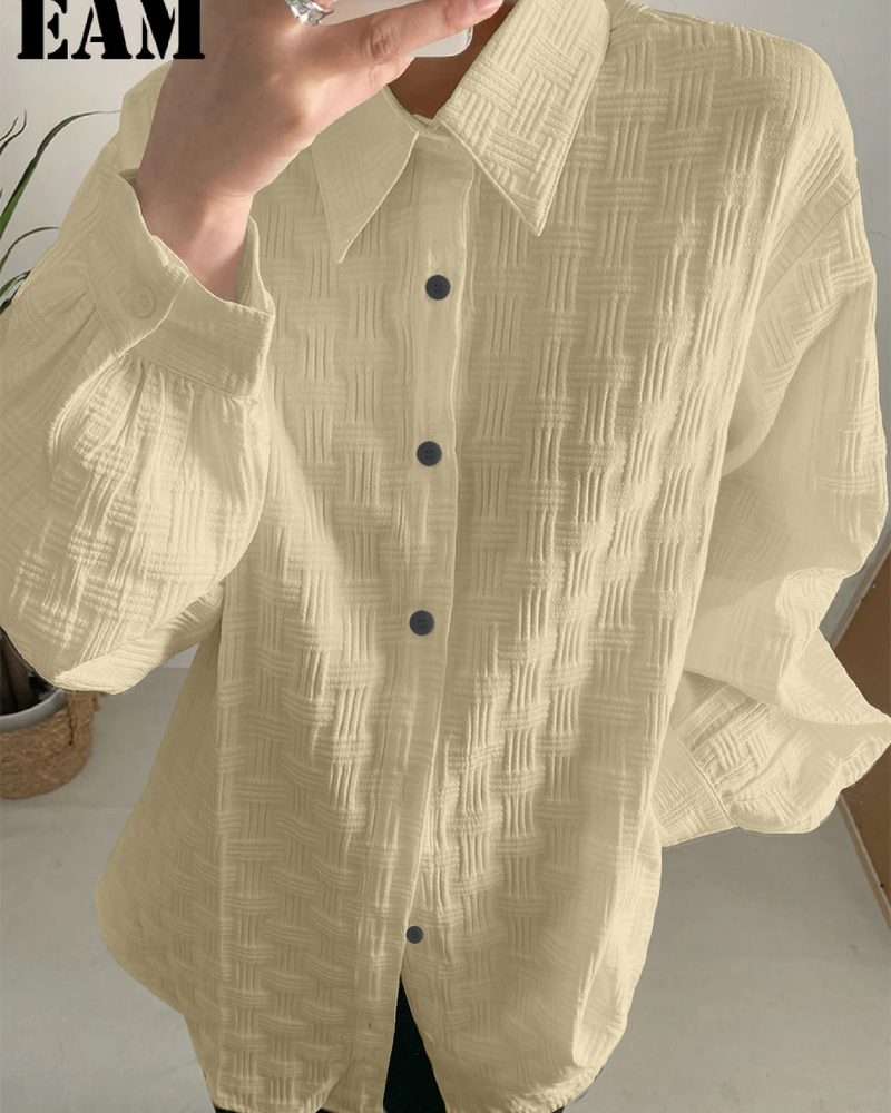 Dark Ivory Textured Regular Fit Shirt