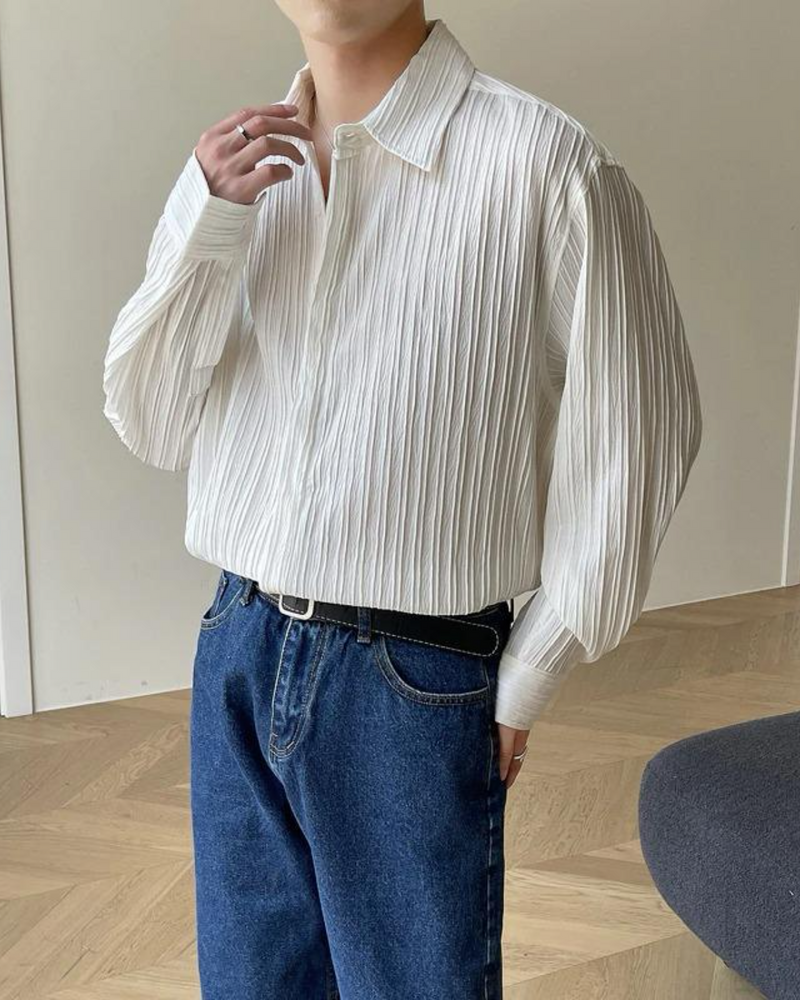 Admirable White Regular Fit Seersucker Shirt